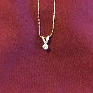 COPY - 14k gold chain with diamond pendant